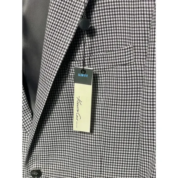 Kenneth Cole Black Sportcoat 44 Regular Slim Fit Suit Jacket